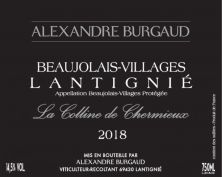 Domaine Alexandre Burgaud Beaujolais-Lantignie La Colline de Chermieux 2018 (6814)