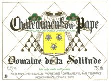 Domaine de la Solitude ChateauneufduPape Tradition Blanc 2016 (4751)
