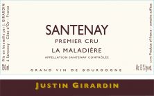 Domaine Justin Girardin Santenay 1er Cru Maladiere 2019 (7449)