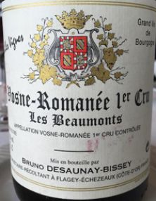Domaine Bruno DesaunayBissey VosneRomanee 1er Cru Les BeauxMonts 2015 (5136)