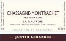 Domaine Justin Girardin Chassagne-Montrachet 1er Cru La Matroie rouge 2020 (8594)