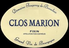 Domaine Fougeray de Beauclair Fixin Clos Marion Monopole 2016 (5382)