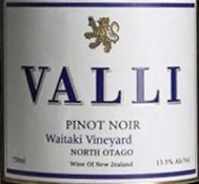 Valli Waitaki Vineyard Pinot Noir 2021 (9788)